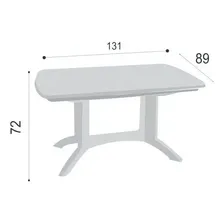 Mesa 131x89cm Veja Grosfillex Branco Af Foto mini 3