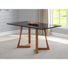 Mesa 6 Lugares Madeira Maciça Com Vidro Canto Fhwt Foto  mini 1