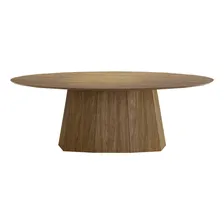 Mesa 8 Lugares 218cm Tampo Com Oval Talocan Nogueira Foto mini 1