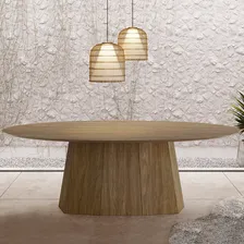 Mesa 8 Lugares 250cm Tampo Oval Talocan Nogueira Foto mini 2