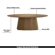 Mesa 8 Lugares 250cm Tampo Oval Talocan Nogueira Foto mini 4