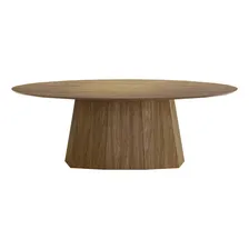 Mesa 8 Lugares 250cm Tampo Oval Talocan Nogueira Foto mini 1