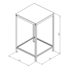 Mesa Alta 61x61cm Completa Casa Wt Foto mini 3