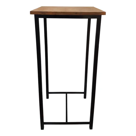 Mesa Alta Para Bar Lanchonete Mesa Rustica Ferro Madeira Cor Preto Foto 1
