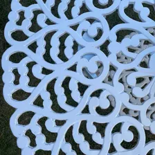 Mesa Alumínio Fundido Viena 80cm Para Jardim Piscina Varanda Cor Branco Foto mini 4