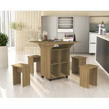 Mesa Aparador Multifuncional Dobrável Com Bancos Annie Foto mini 2
