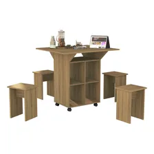 Mesa Aparador Multifuncional Dobrável Com Bancos Annie Foto mini 1