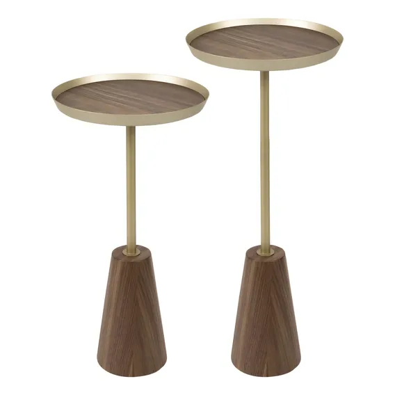 Mesa Apoio Nordic Alta Essentials Nogueira Edwt Foto 1
