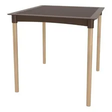 Mesa Atto Em Rattan Com Pés Em Madeira Grifit Foto mini 4