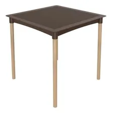Mesa Atto Em Rattan Com Pés Em Madeira Grifit Foto mini 1
