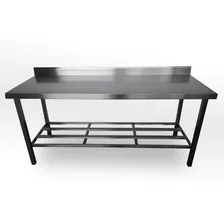 Mesa Bancada 1,40x65x88cm Inox 304 Grade Espelho Foto mini 1