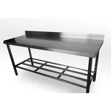 Mesa Bancada 190x65mt Inox 304 Espelho Foto mini  2