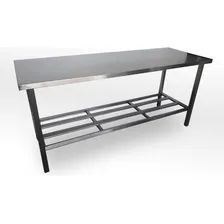 Mesa Bancada 190x70x88 Com Paneleiro Aço Inox 304 Resistente Foto  mini 1