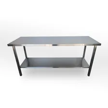 Mesa Bancada Aço Inox 1,40x70mt Prateleira Lisa Foto mini 2