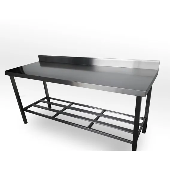 Mesa Bancada Aço Inox Com Espelho 190 X 65 X 100 Cm Inox 304 Foto 1