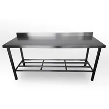 Mesa Bancada Aço Inox Com Espelho 190 X 65 X 100 Cm Inox 304 Foto mini 2