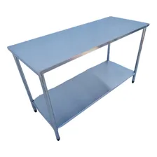 Mesa Bancada Aço Inox Para Escritorio 93x55cm Foto mini 1