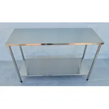 Mesa Bancada Aço Inox Para Escritorio 93x55cm Foto mini 3