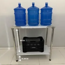 Mesa Bancada Aço Inox Para Escritorio 93x55cm Foto mini 2
