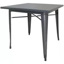 Mesa Bar Quadrada Tolix Iron Preto 80x80 Foto mini  3