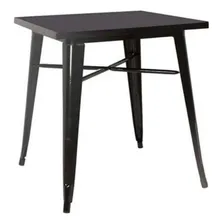 Mesa Bar Quadrada Tolix Iron Preto 80x80 Foto  mini 1