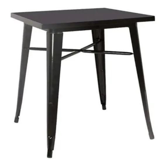 Mesa Bar Quadrada Tolix Iron Preto 80x80 Foto 1