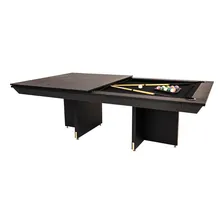 Mesa Bilhar Jantar Oban Tampo Removível Preto Foto  mini 1