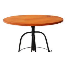 Mesa Bistr么 Tampo 70cm Ferro E Madeira Regul谩vel E Girat贸ria Cor Preto Foto mini 1