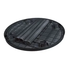 Mesa Branca De Plástico Redonda Desmontável Cor Preto Foto mini 2