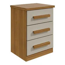 Mesa Cabeceira Baião C/ 3 Gavetas Rovere - Lopas Foto mini 3