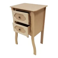 Mesa Cabeceira C/ 2 Gavetas Móveis P/ Sala Quarto Escritório Cor Mdf Cru Foto mini  2