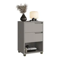 Mesa Cabeceira Em Mdf Com 2 Gavetas E 1 Nicho Da Vinci Hd Foto mini  3