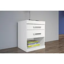 Mesa Cabeceira Infantil Havana 2gavs Branco-santos Andirá Foto mini 2