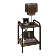 Mesa Cabeceira Madri Prateleiras Preto/demolição - Artefamol Acabamento Pintura Cor Demolição Foto mini  2
