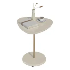Mesa Canto Bia 60 Cm 100% Mdf Off White - Artely Cor Bege Foto mini 1