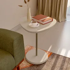 Mesa Canto Bia 60 Cm 100% Mdf Off White - Artely Cor Bege Foto mini 2