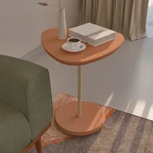 Mesa Canto Bia 60 Cm 100% Mdf Terracota - Artely Cor Marrom-claro Foto mini 2
