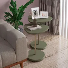 Mesa Canto Bia Kit 2 Peças 100% Mdf Menta - Pnr Móveis Cor Verde Foto mini 2
