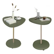 Mesa Canto Bia Kit 2 Peças 100% Mdf Menta - Pnr Móveis Cor Verde Foto mini 1