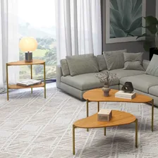 Mesa Canto Orgânica 60cmx60cmx45 Cm Freijó Gbwt Foto mini 1