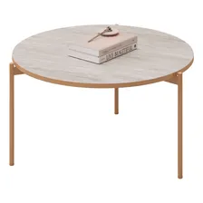 Mesa Centro Decorativa Sala Estar Industrial Ellie Quartzo Foto mini 1