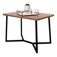Mesa Centro Retangular Moderna Tampo Mdf Amadeirado 60x40cm Foto mini 1