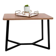 Mesa Centro Retangular Moderna Tampo Mdf Amadeirado 60x40cm Foto mini 2