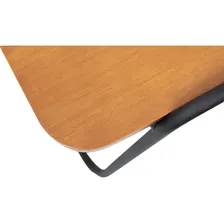 Mesa Centro Sala Estilo Industrial Decorativa Metal Madeira Cor Preto Foto mini 4