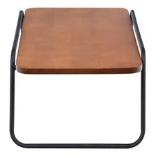 Mesa Centro Sala Estilo Industrial Decorativa Metal Madeira Cor Preto Foto mini  2