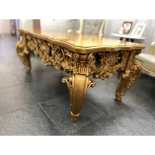 Mesa Centro Sala Luiz Xv Imperial Resina Fibra Ep贸xi N茫o Cor Dourado Envelhecido Foto mini 2