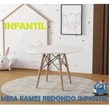 Mesa Charles Eames Eiffel Evolux Infantil Branca Cor Da Tampa Branco Foto mini 3