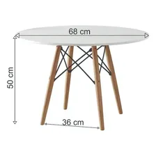 Mesa Charles Eames Eiffel Evolux Infantil Branca Cor Da Tampa Branco Foto mini 2
