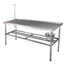 Mesa Cirúrgica Veterinária Inox 190cm Balde Suporte Soro Pet Foto mini 1