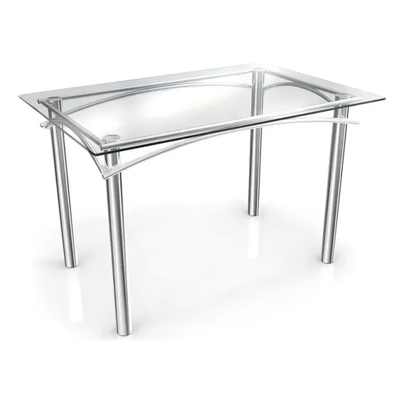 Mesa Com Tampo De Vidro Retangular 120cmx80cm Loire Fi Foto 1